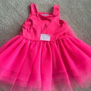 Pink Sleeveless Tulle Kids Dress